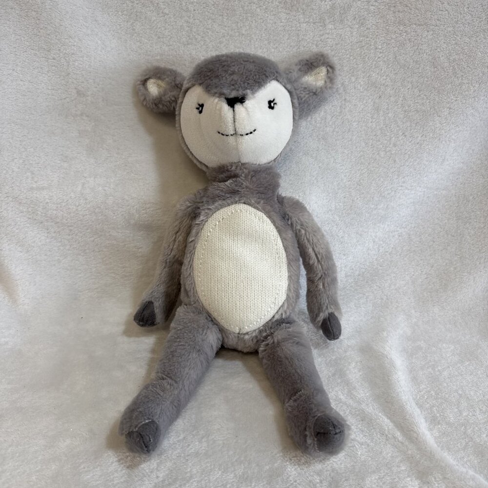 Sweet Fawn Super Soft Plush, Gray/Ivory Deer by Dwell‎ Studio 14”